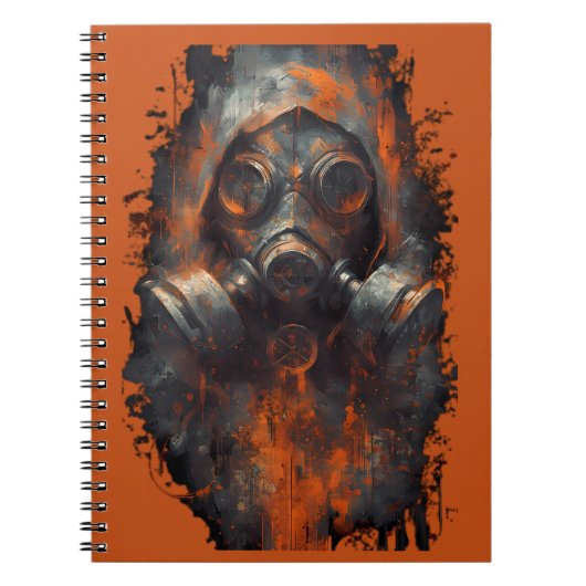 Post Apocalyptic Gas Mask Toxic Grunge  ノートブック (正面)