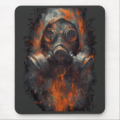 Post Apocalyptic Gas Mask Toxic Grunge マウスパッド (正面)