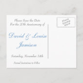 Post Card - – 日付を保存するフルーアLight Blue 案内ポストカード (裏面)