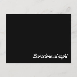 Post card Barcelona at night ポストカード