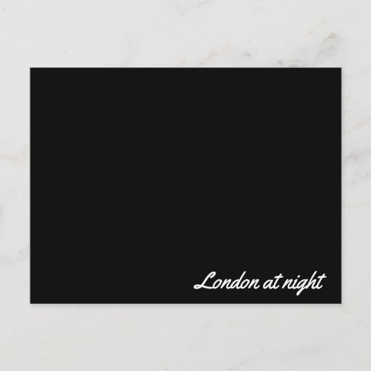 Post card London at night ポストカード (正面)