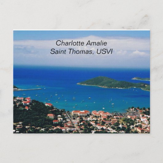 Post card of Charlotte Amalie, Saint Thomas, USVI ポストカード (正面)
