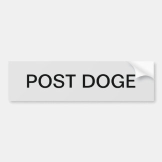POST DOGE(シルバー/ブラック) バンパーステッカー
