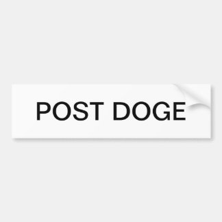 POST DOGE(白/黒)バンパーステッカー バンパーステッカー