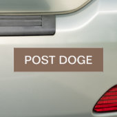 POST DOGE (brown/white) bumper sticker バンパーステッカー (車上)