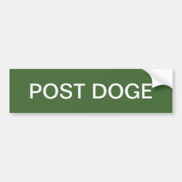 POST DOGE (green/white) bumper sticker バンパーステッカー