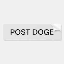 POST DOGE (silver/black) bumper sticker バンパーステッカー