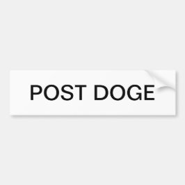 POST DOGE (white/black) bumper sticker バンパーステッカー