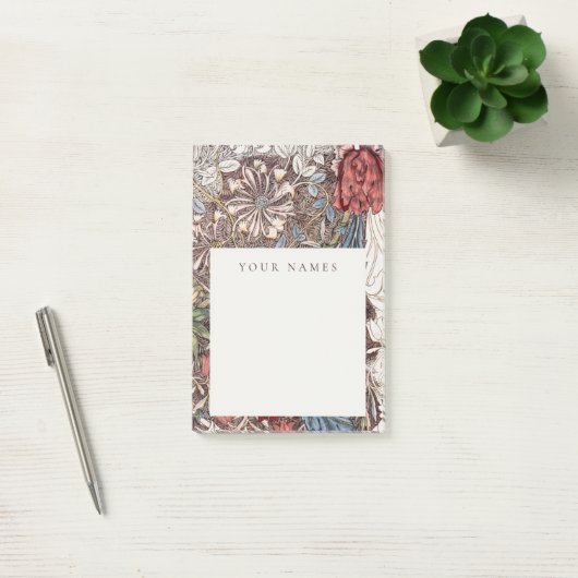 POST-ITに関する注意:ウィリアム・モリス・ハニーサックル+チューリップ ポストイット (オフィス)