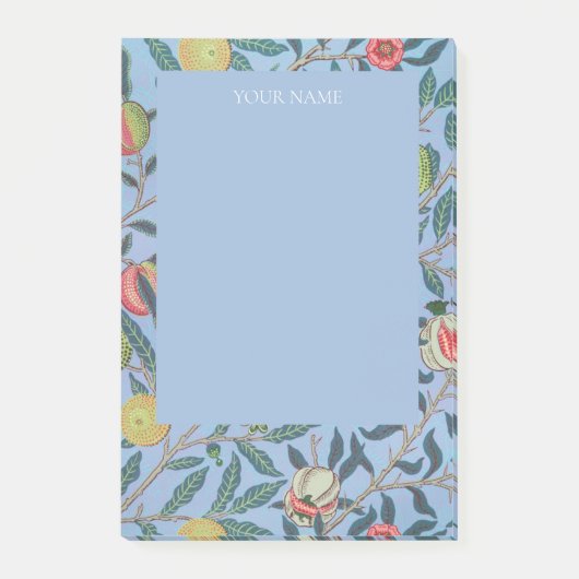 POST-ITに関する注意:ウィリアム・モリス「青ザクロ」 ポストイット (正面)