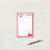 Post-Itノートをリストす読る赤い本 ポストイット (デスク上)