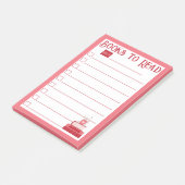 Post-Itノートをリストす読る赤い本 ポストイット (アングル)
