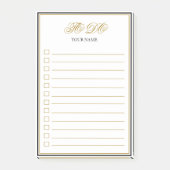 Post-Itノーパーソナライズされたトで金ゴールドスクリプトを実行するには ポストイット (正面)