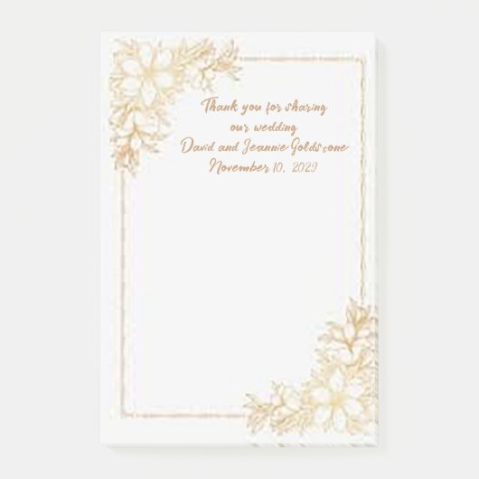 Post-It結婚 Notes結婚式の引き出物の共有 ポストイット (正面)