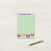 Post-it®ノートカスタムとカラフル《植物》百日草の花 ポストイット (デスク上)