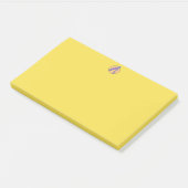 Post-it®ノート、4" x 3"カスタム MONOGRAM ポストイット (アングル)