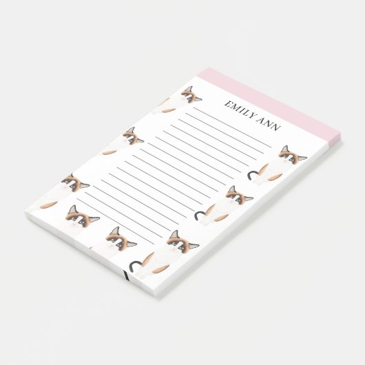 Post-It®メモ、10 x 6" ポストイット (アングル)