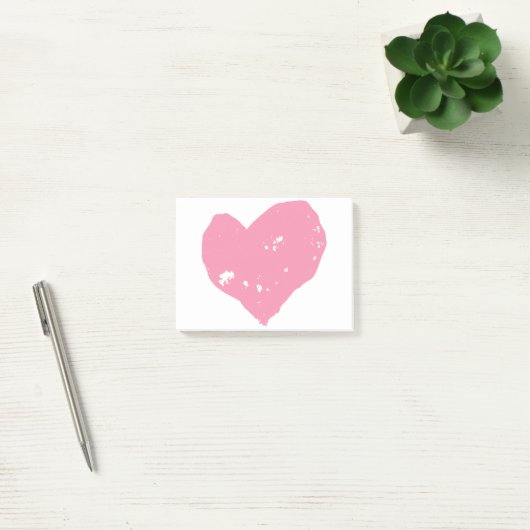 Post-it avec un cœur rose ポストイット (オフィス)