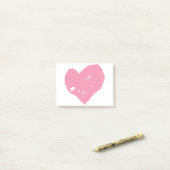 Post-it avec un cœur rose ポストイット (デスク上)