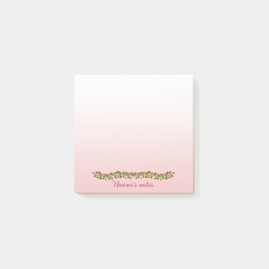 Post it carré framboise ポストイット (正面)