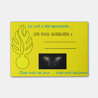Post it chat noir ! Nuit difficile ポストイット