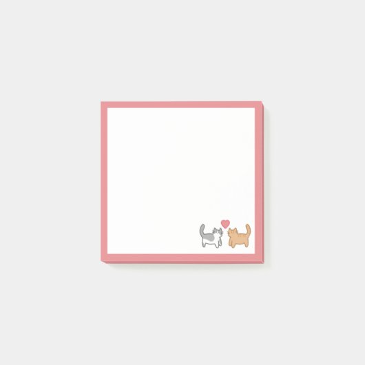 Post it de gatitos enamorados ポストイット (正面)