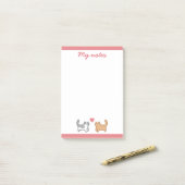 Post it de gatitos enamorados ポストイット (デスク上)