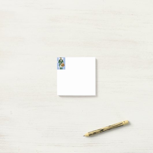 Post-it Noël Casse-Noisette Bleu Givré ポストイット (デスク上)