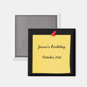 Post-It Noteリマインダーテンプレート、カスタマイズ準備完了 マグネット (正面/裏面)