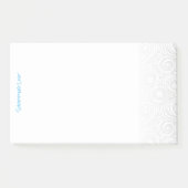 Post It Note PadショッピングリストWintery Swirls ポストイット (正面)