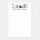 Post-it Note Pad - Row of Cats ポストイット (正面)