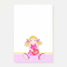 Post it notesという名前のラグドールの水彩画 ポストイット