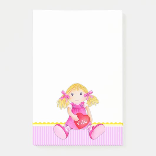 Post it notesという名前のラグドールの水彩画 ポストイット (正面)