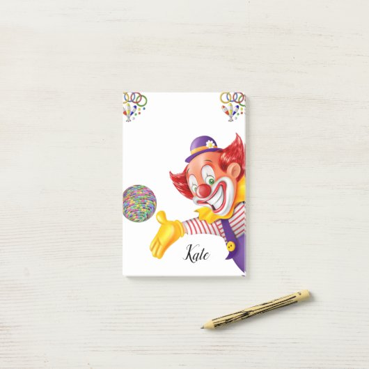 Post-It Notesピエロ ポストイット (デスク上)