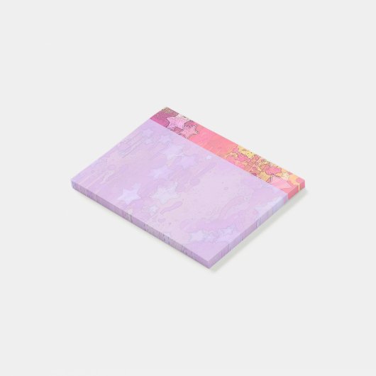 Post-it® Notes Cute Pink Stars ポストイット (アングル)