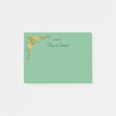 Post-It Notes Emerald Green & Gold ポストイット (正面)