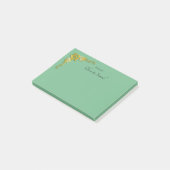 Post-It Notes Emerald Green & Gold ポストイット (アングル)