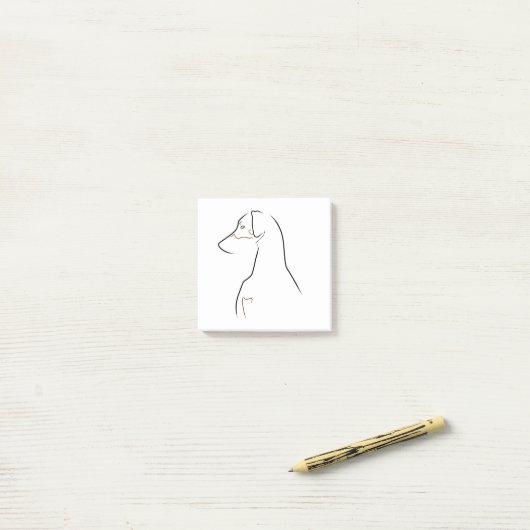 Post-It Notes - Natural Ared Line Art ポストイット (デスク上)