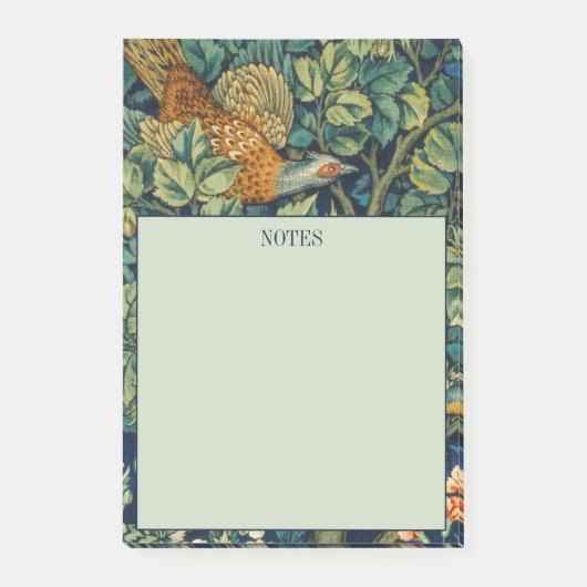 POST-IT NOTES WILLIAM MORRIS "PHEASANT"デザイン ポストイット (正面)