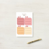 Post-it Planner:Master Your Day with the 4Quadrant ポストイット (デスク上)