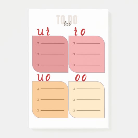 Post-it Planner:Master Your Day with the 4Quadrant ポストイット (正面)