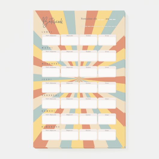 Post-it® Plannificateur de menus ポストイット (正面)