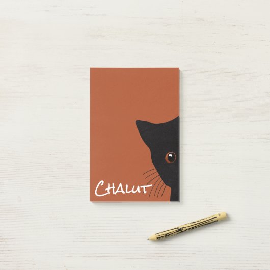 Post-it® Post-It chat noir ポストイット (デスク上)