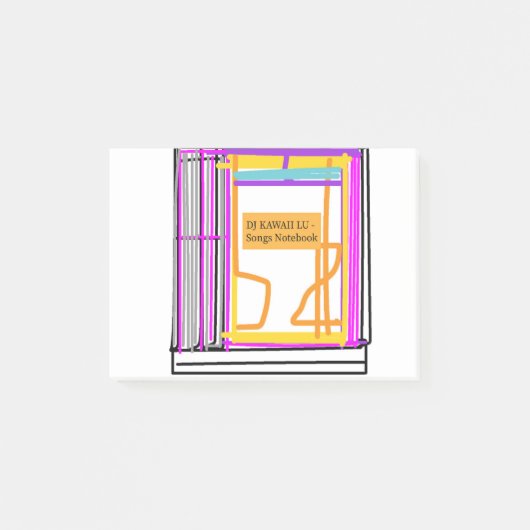 Post-it SUPPORT DJ KAWAII LU ポストイット (正面)
