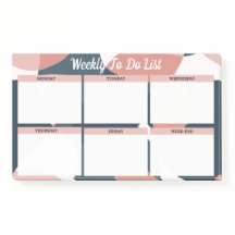 Post-it® Weekly To Do List Minimaliste Moderne 