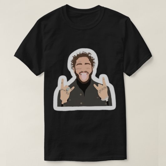 Post Malone sticker  Sticker Tシャツ (デザイン正面)