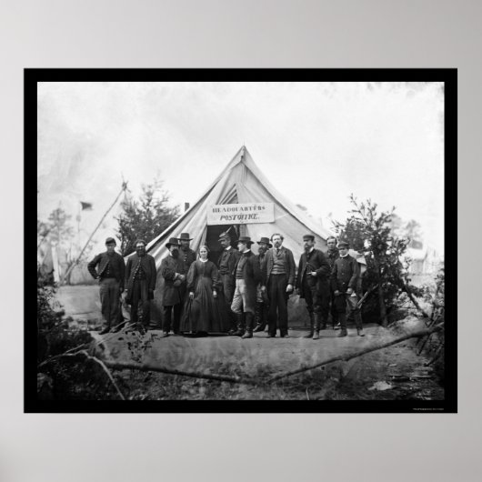 Post Office Headquarters in Falmouth, VA 1863 ポスター (正面)