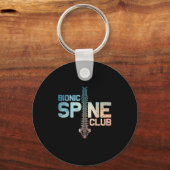 Post Spine Surgery Art For Men Women Bionic Spine  キーホルダー (正面)