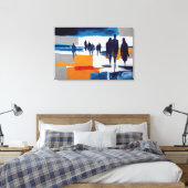 Post-Storm Wanderers – Abstract Figures キャンバスプリント (インサイチュ (寝室))