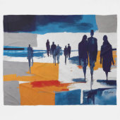 Post-Storm Wanderers – Abstract Figures フリースブランケット (正面(横))